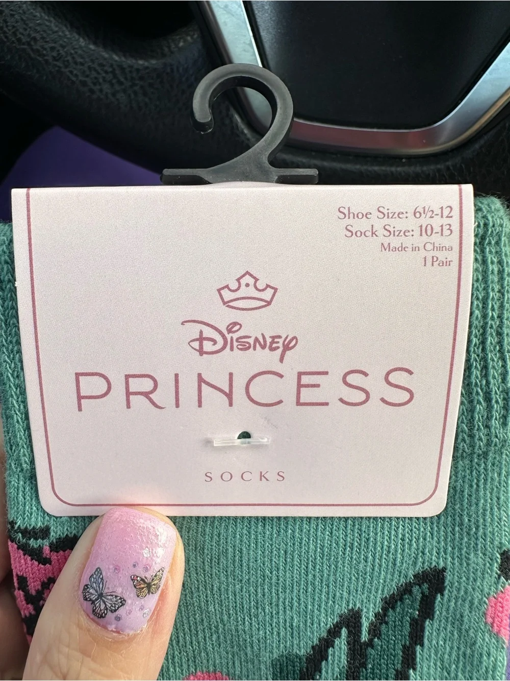 New Disney Princess Crew Socks Trio - Cinderella, Tiana & Snow White